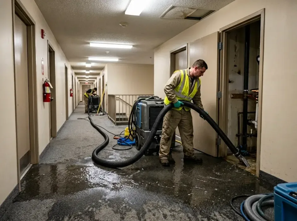 multi-unit-apartment-hallway-f-005 — frequently asked questions, Emergency Burst Pipe Water Extraction & Removal in Iron Mou…